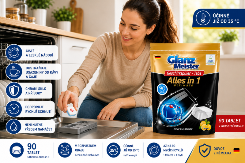 Glanz Meister Ultimate Alles in 1 – tablety do myčky 90 ks